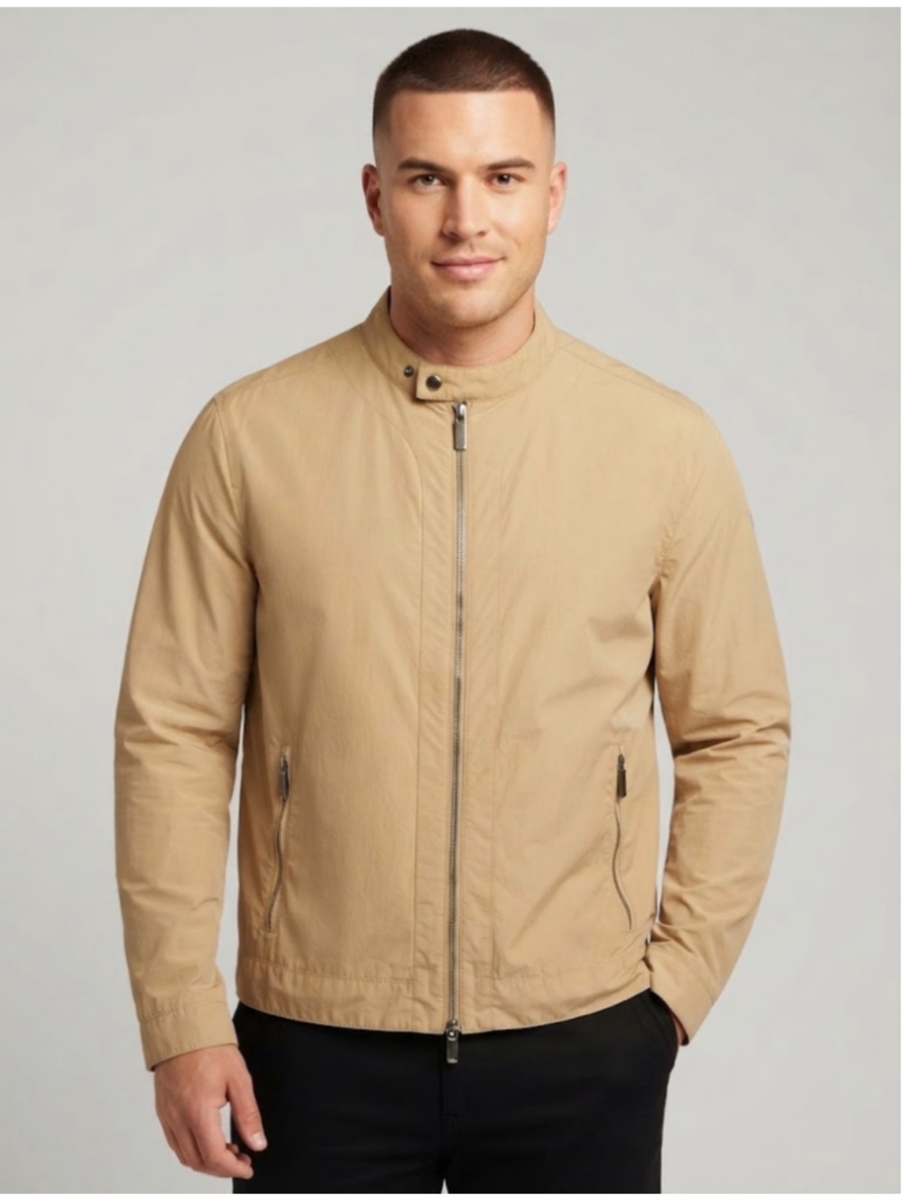 Men's Armani Exchange Lightweight Jacket Beige Size L